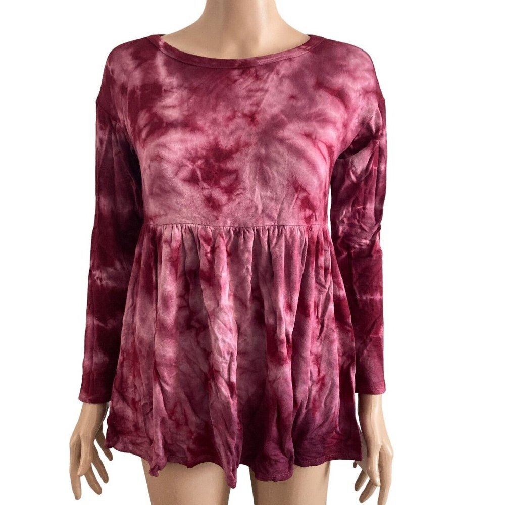 Baea Top Women’s Large Small Light Dark Burgundy Stretch NEW